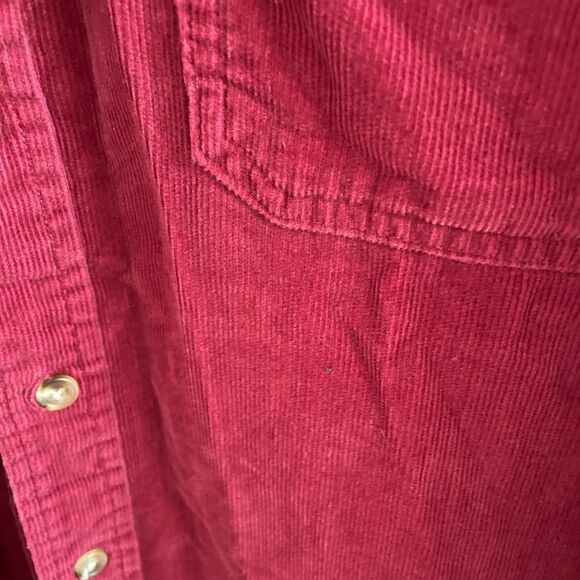 Red corduroy shacket - Picture 3 of 6